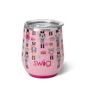 NWT Swig Pink Nutcracker 12 oz Insulated Tumbler with Lid